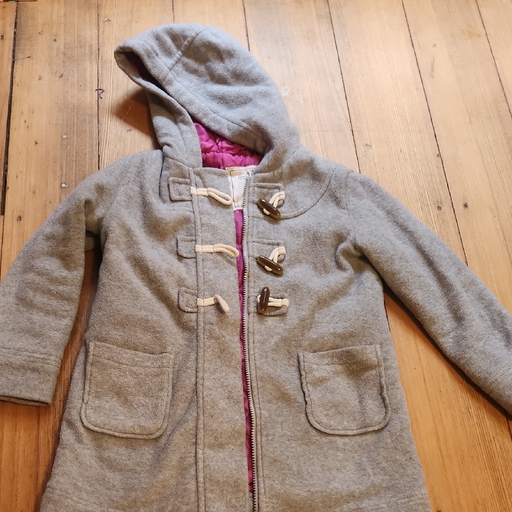 Old Navy Gray Hooded Kids Puffer Coat